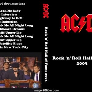 ACDC 2003 Hall Of Fame DVD