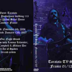 Motorhead 2007-01-12 Taratata TV France DVD