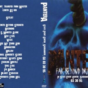 Pantera 1995-03-30 State Event Center, Sacramento, CA DVD