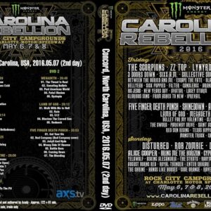 Various Artists 2016-05-08 Carolina Rebellion, Rock City Campgrounds, Charlotte Motor Speedway, Concord, North Carolina 2 DVD