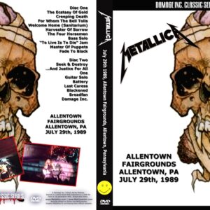 Metallica 1989-07-29 Fairgrounds, Allentown, PA DVD