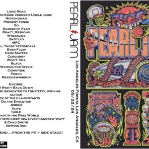 Pearl Jam 2024-05-22 Los Angeles Forum, Los Angeles, CA DVD