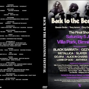 Back To The Beginning Festival Full Shows Black Sabbath, Ozzy, Metallica, Slayer, Tool, etc 4 DVD