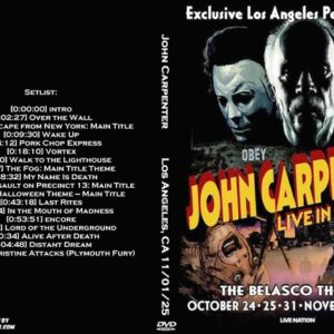 John Carpenter 2025-11-01 The Belasco, Los Angeles, CA DVD